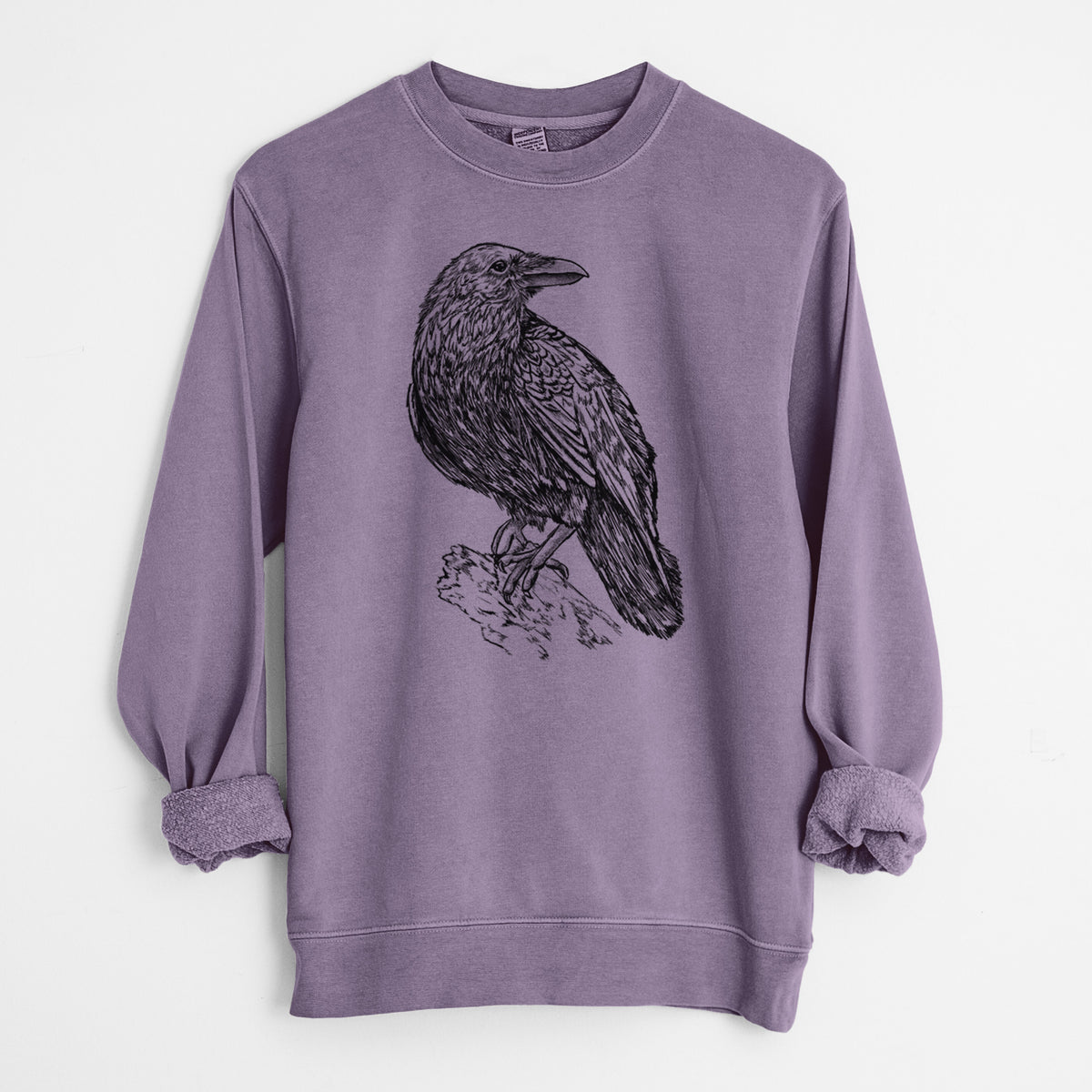 Corvus corax - Common Raven - Unisex Pigment Dyed Crew Sweatshirt