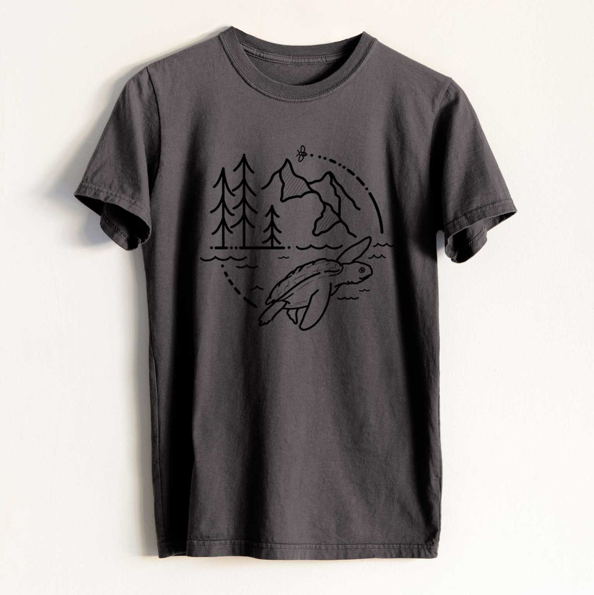 It&#39;s All Connected - Kemps Ridley Turtle - Heavyweight Men&#39;s 100% Organic Cotton Tee