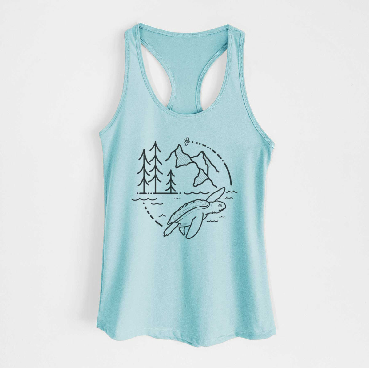 It&#39;s All Connected - Kemps Ridley Turtle - Women&#39;s Racerback Tanktop