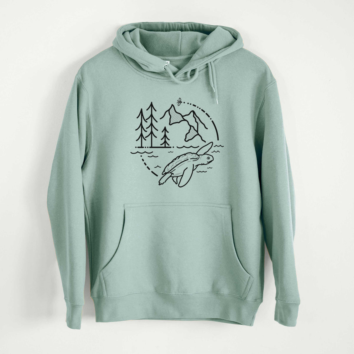 It&#39;s All Connected - Kemps Ridley Turtle  - Mid-Weight Unisex Premium Blend Hoodie