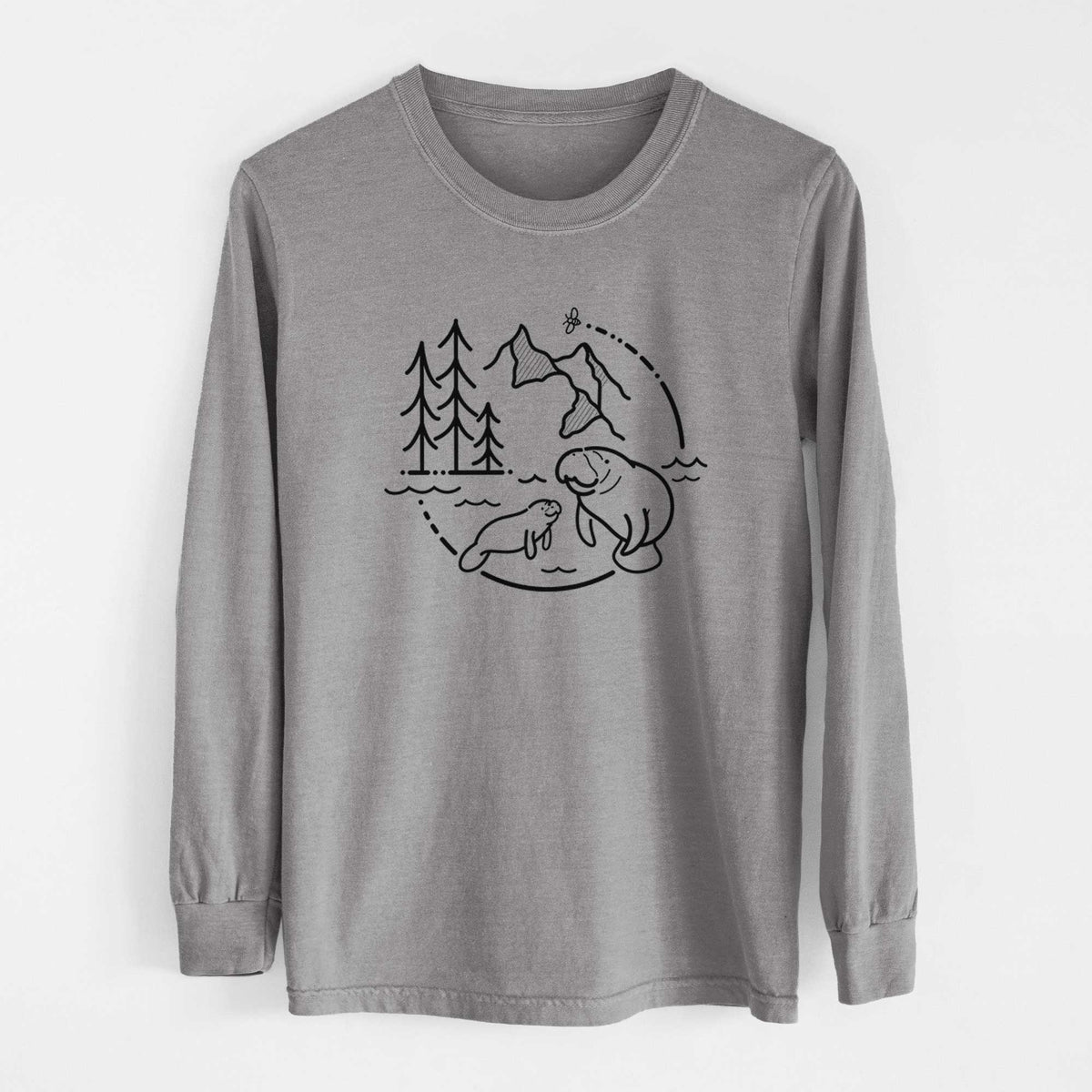 It&#39;s All Connected - Manatee - Heavyweight 100% Cotton Long Sleeve