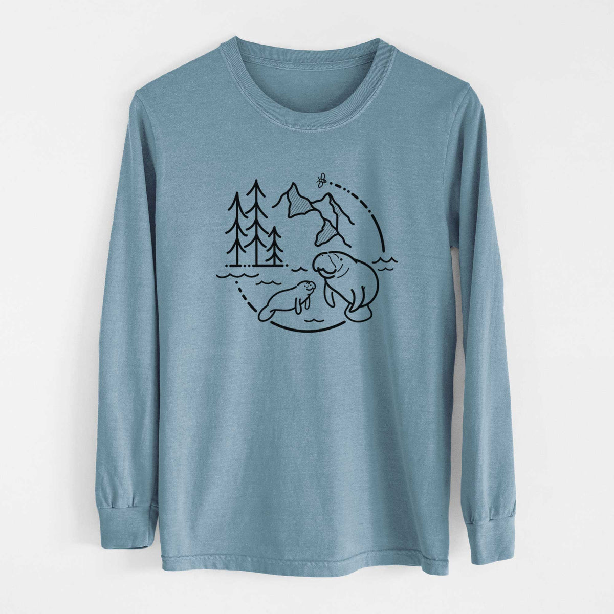 It&#39;s All Connected - Manatee - Heavyweight 100% Cotton Long Sleeve