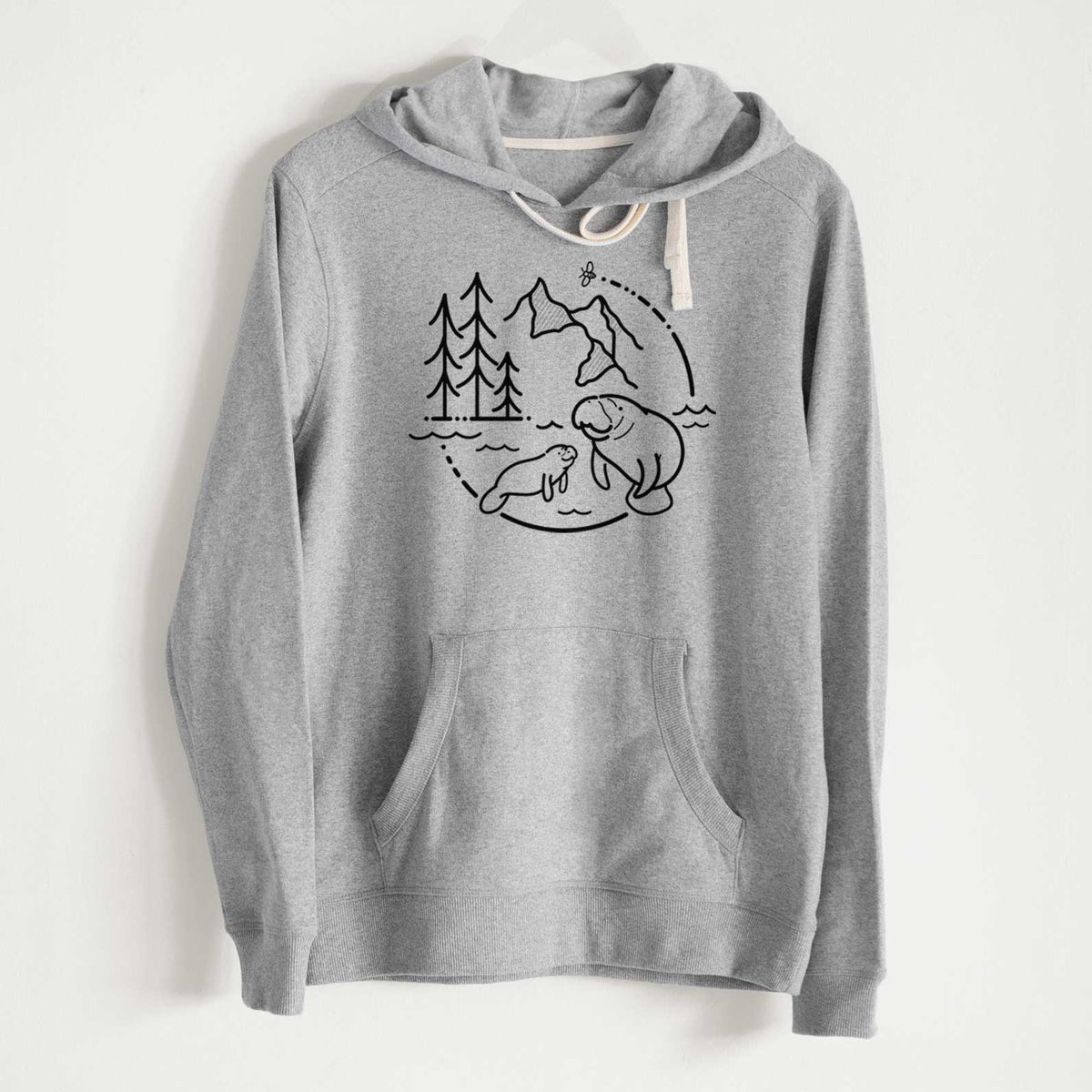 It&#39;s All Connected - Manatee - Unisex Recycled Hoodie - CLOSEOUT - FINAL SALE