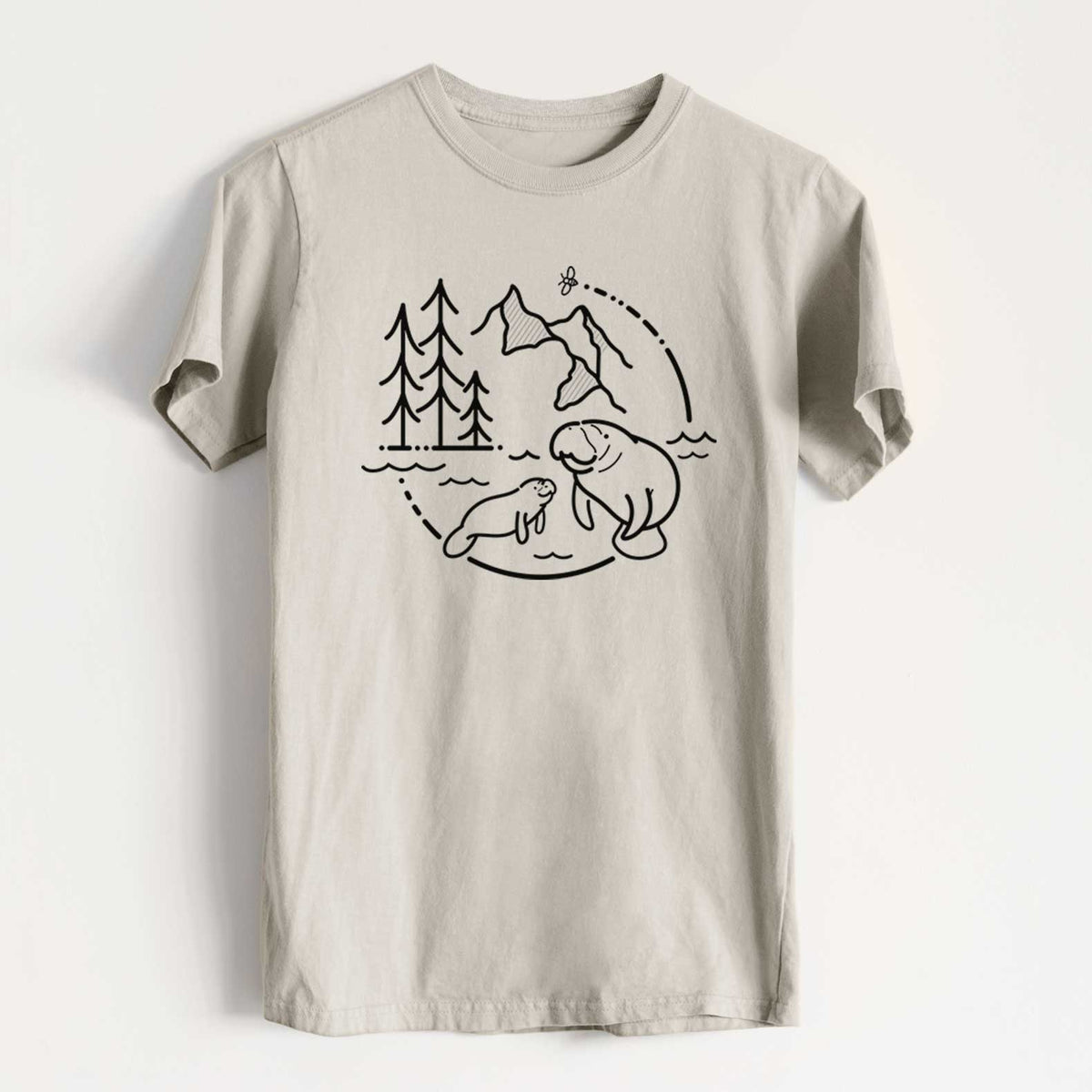 It&#39;s All Connected - Manatee - Heavyweight Men&#39;s 100% Organic Cotton Tee
