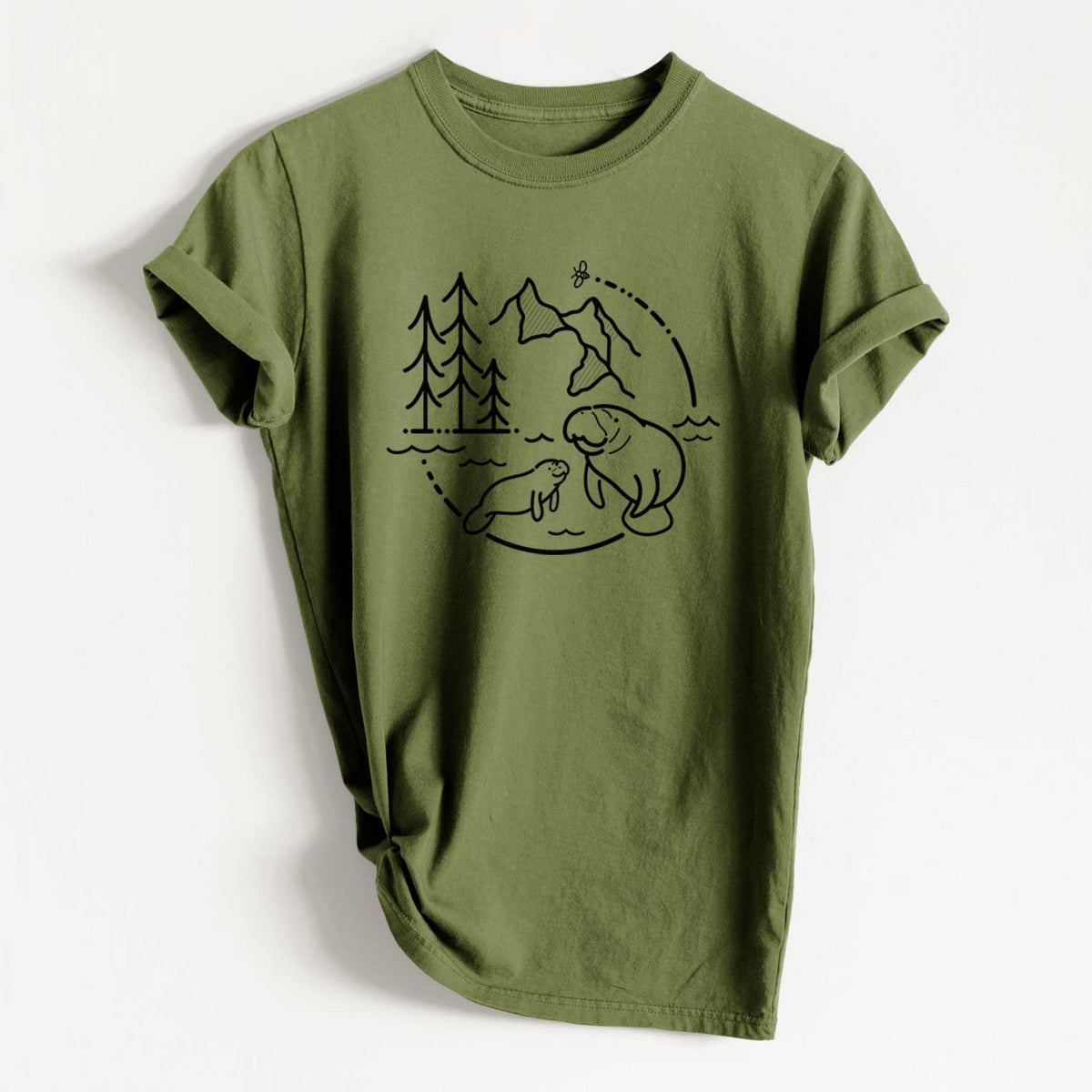 It&#39;s All Connected - Manatee - Heavyweight Men&#39;s 100% Organic Cotton Tee