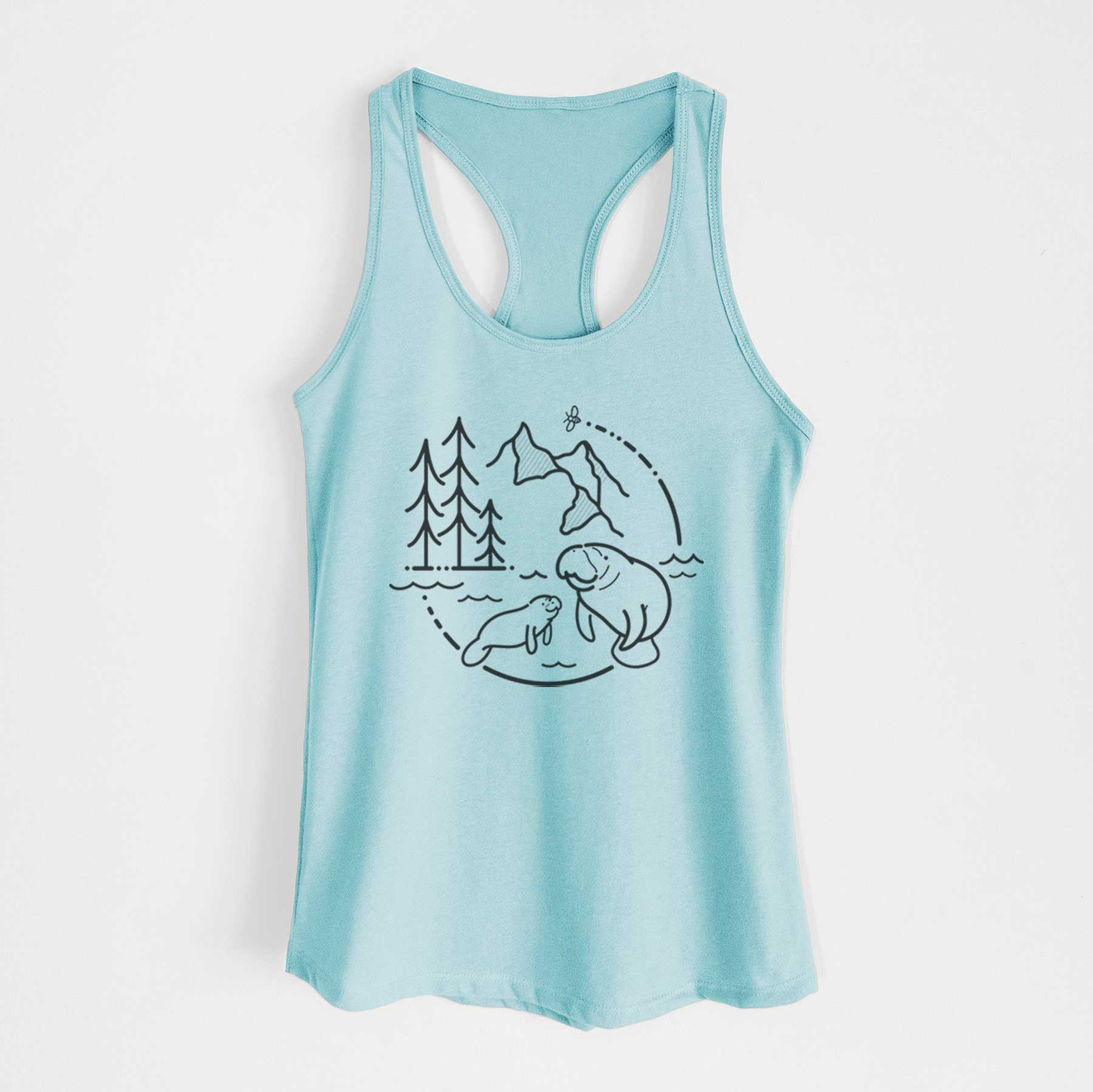 It's All Connected - Manatee - Women's Racerback Tanktop