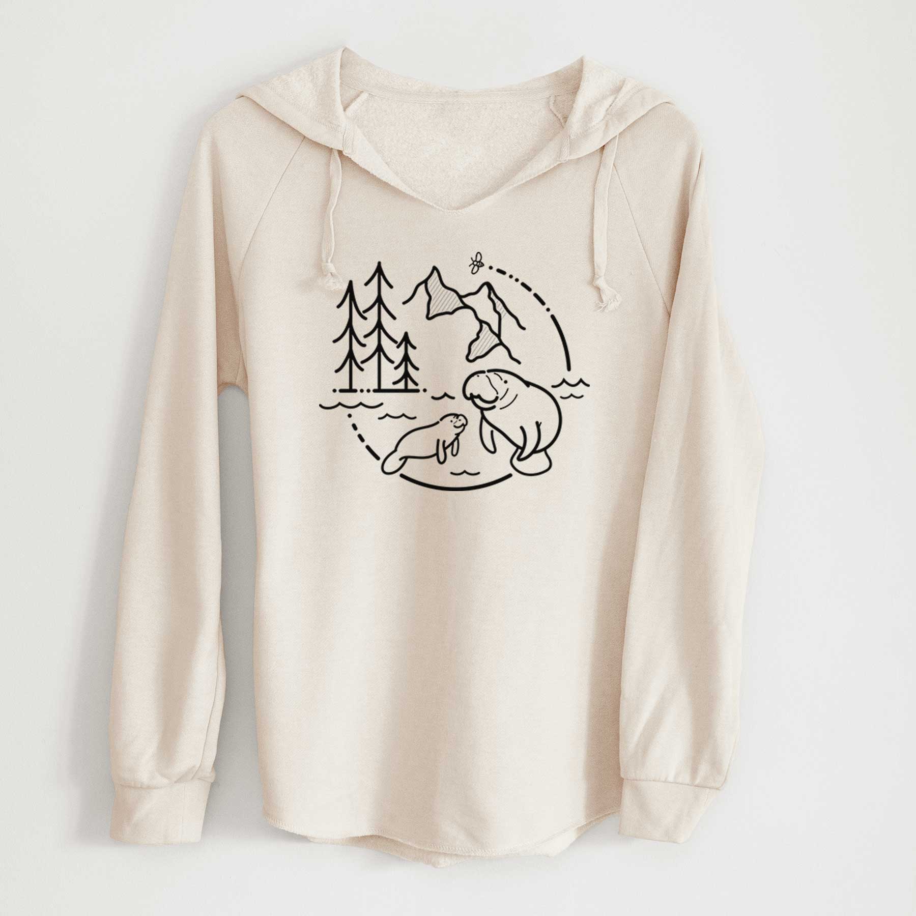It's All Connected - Manatee - Cali Wave Hooded Sweatshirt