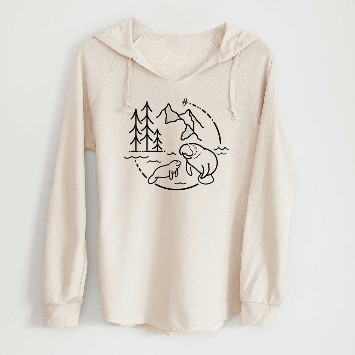 It&#39;s All Connected - Manatee - Cali Wave Hooded Sweatshirt