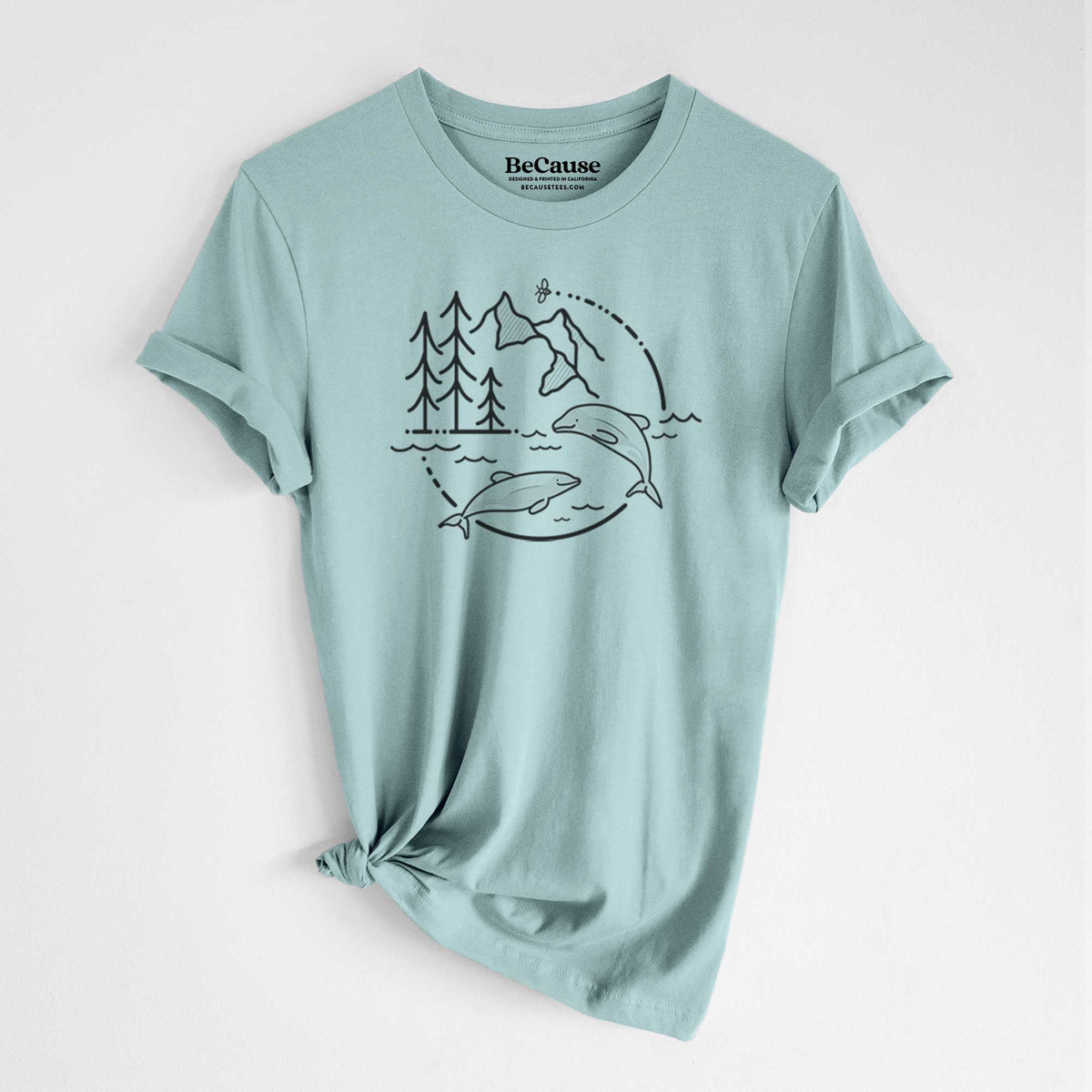 It&#39;s All Connected - Maui Dolphins - Lightweight 100% Cotton Unisex Crewneck
