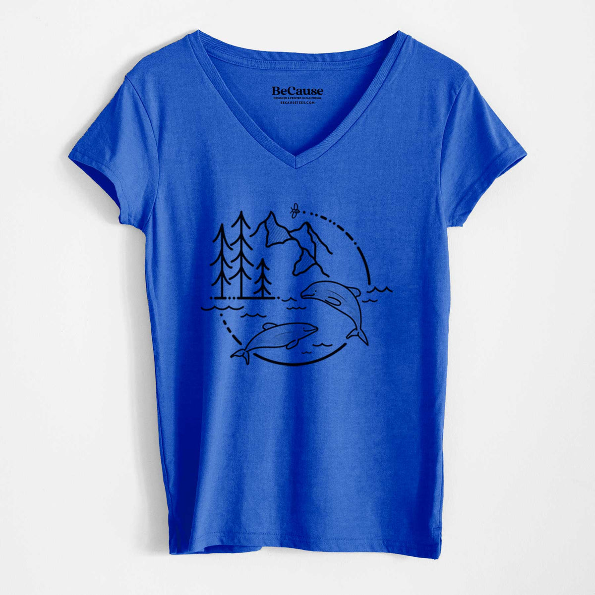 It&#39;s All Connected - Maui Dolphins - Women&#39;s 100% Recycled V-neck