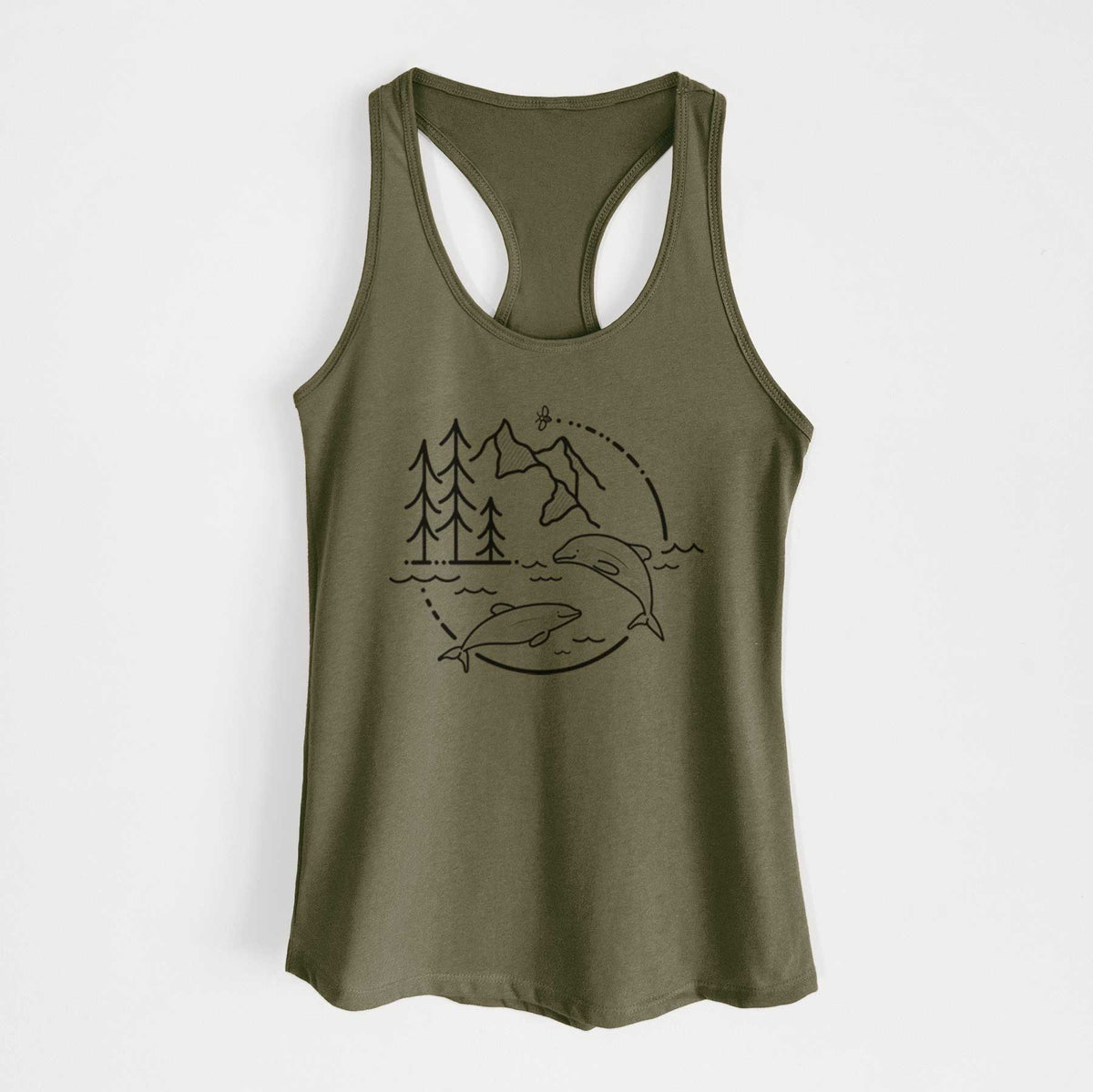 It&#39;s All Connected - Maui Dolphins - Women&#39;s Racerback Tanktop
