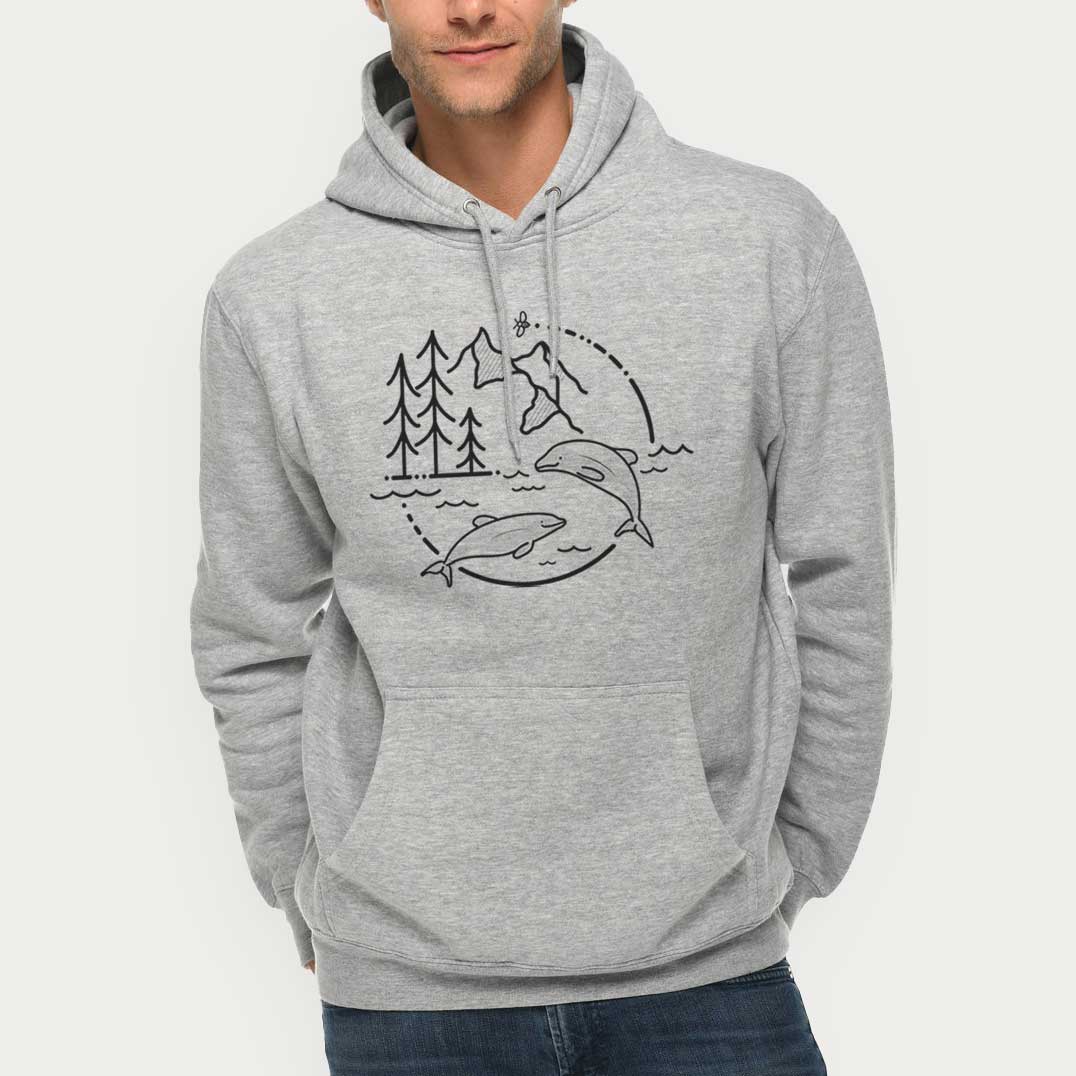 It&#39;s All Connected - Maui Dolphins  - Mid-Weight Unisex Premium Blend Hoodie