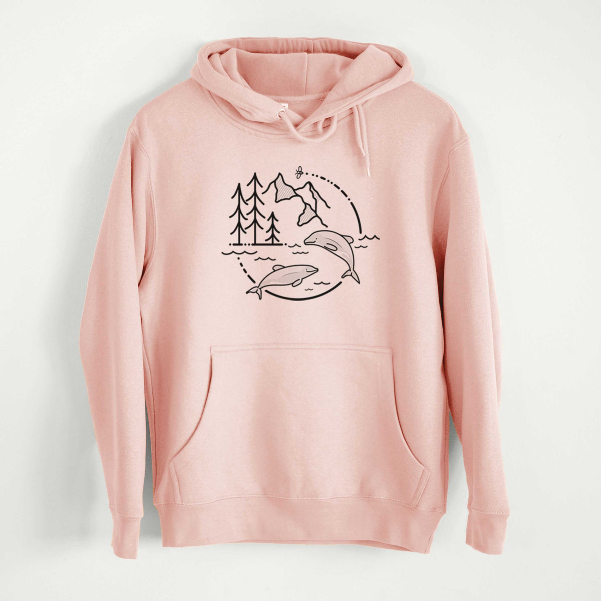 It&#39;s All Connected - Maui Dolphins  - Mid-Weight Unisex Premium Blend Hoodie
