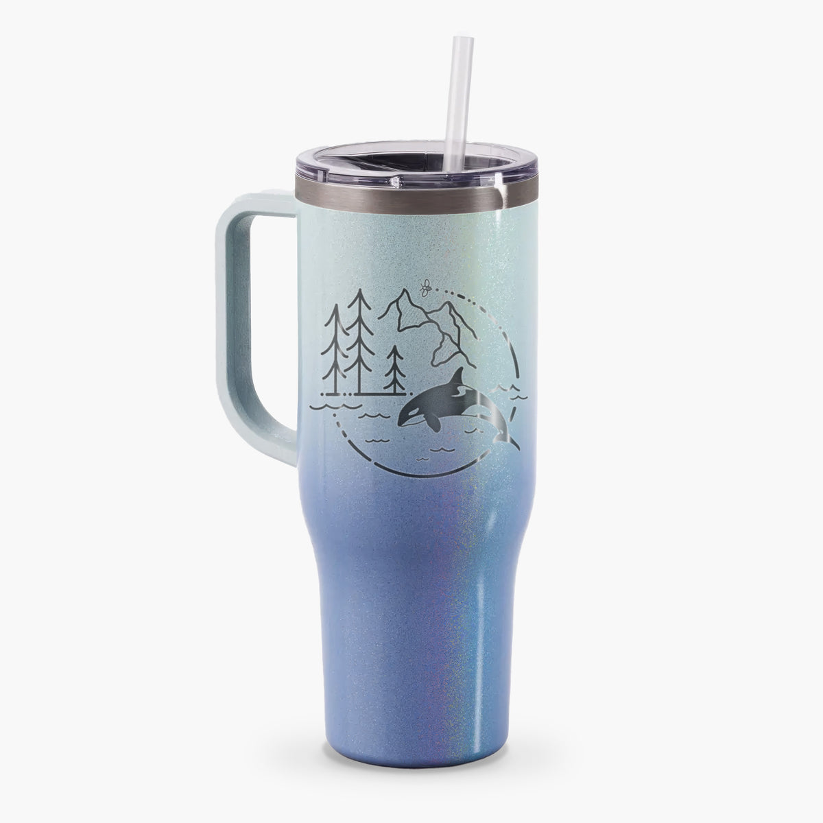 It&#39;s All Connected - Orca - 40oz Tumbler with Handle
