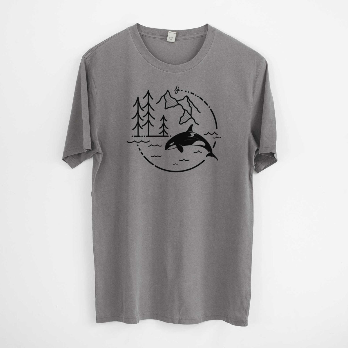 It&#39;s All Connected - Orca -  Mineral Wash 100% Organic Cotton Short Sleeve