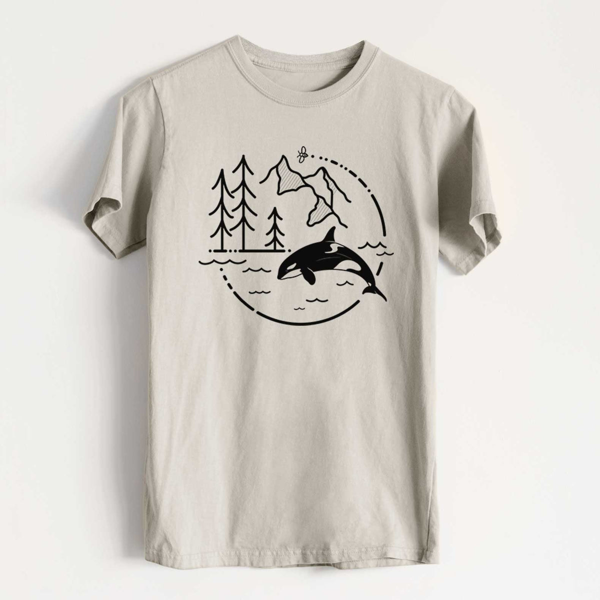 It&#39;s All Connected - Orca - Heavyweight Men&#39;s 100% Organic Cotton Tee