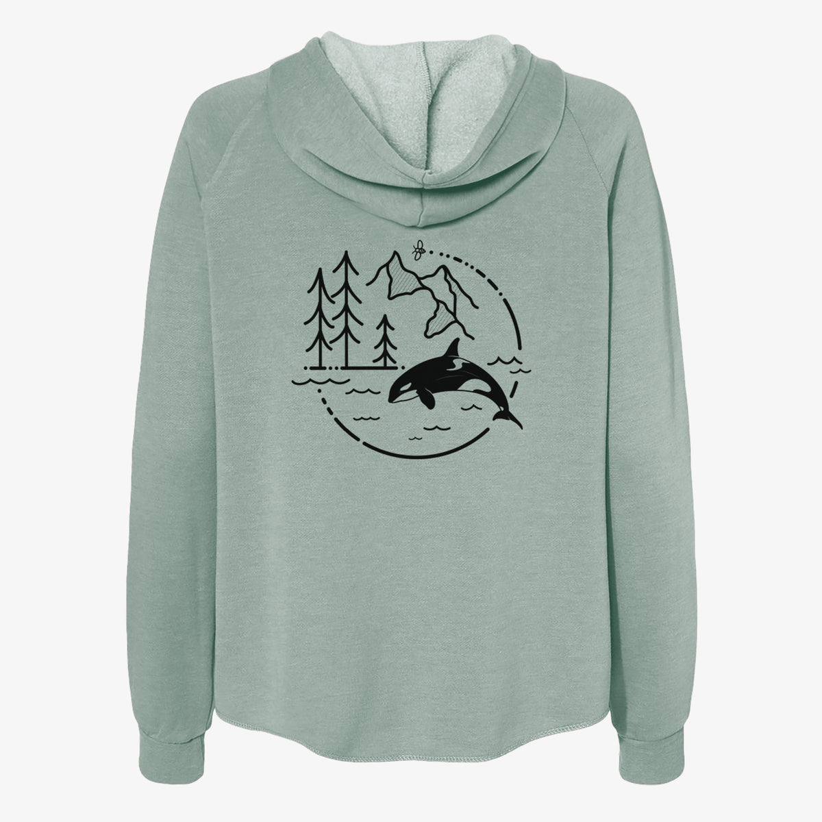 It&#39;s All Connected - Orca - Women&#39;s Cali Wave Zip-Up Sweatshirt