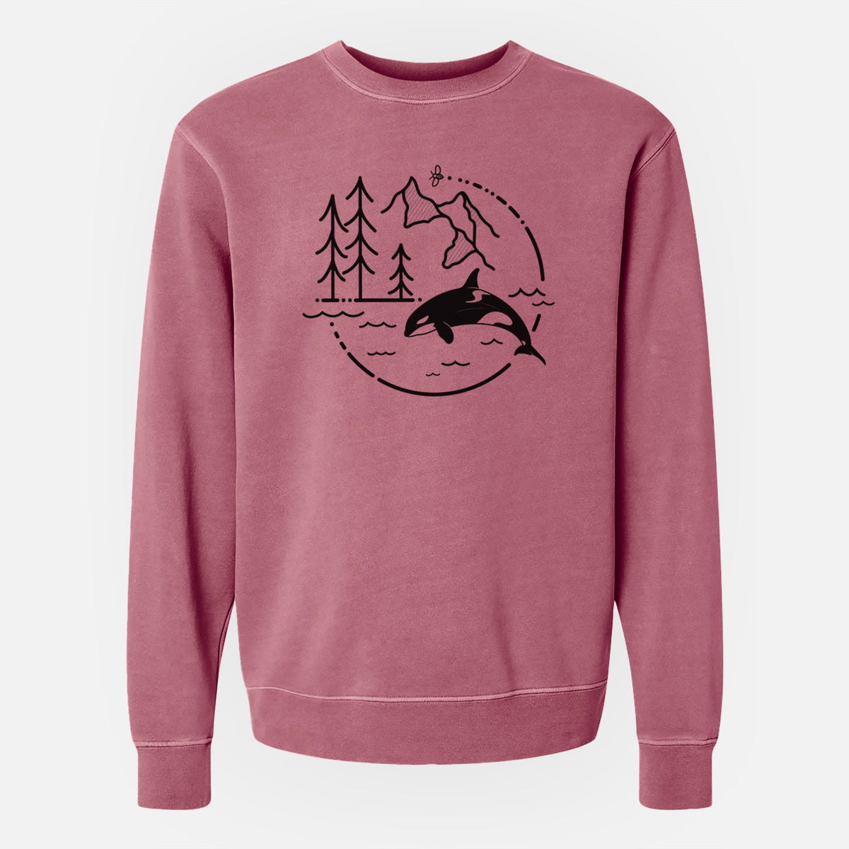 It&#39;s All Connected - Orca - Unisex Pigment Dyed Crew Sweatshirt