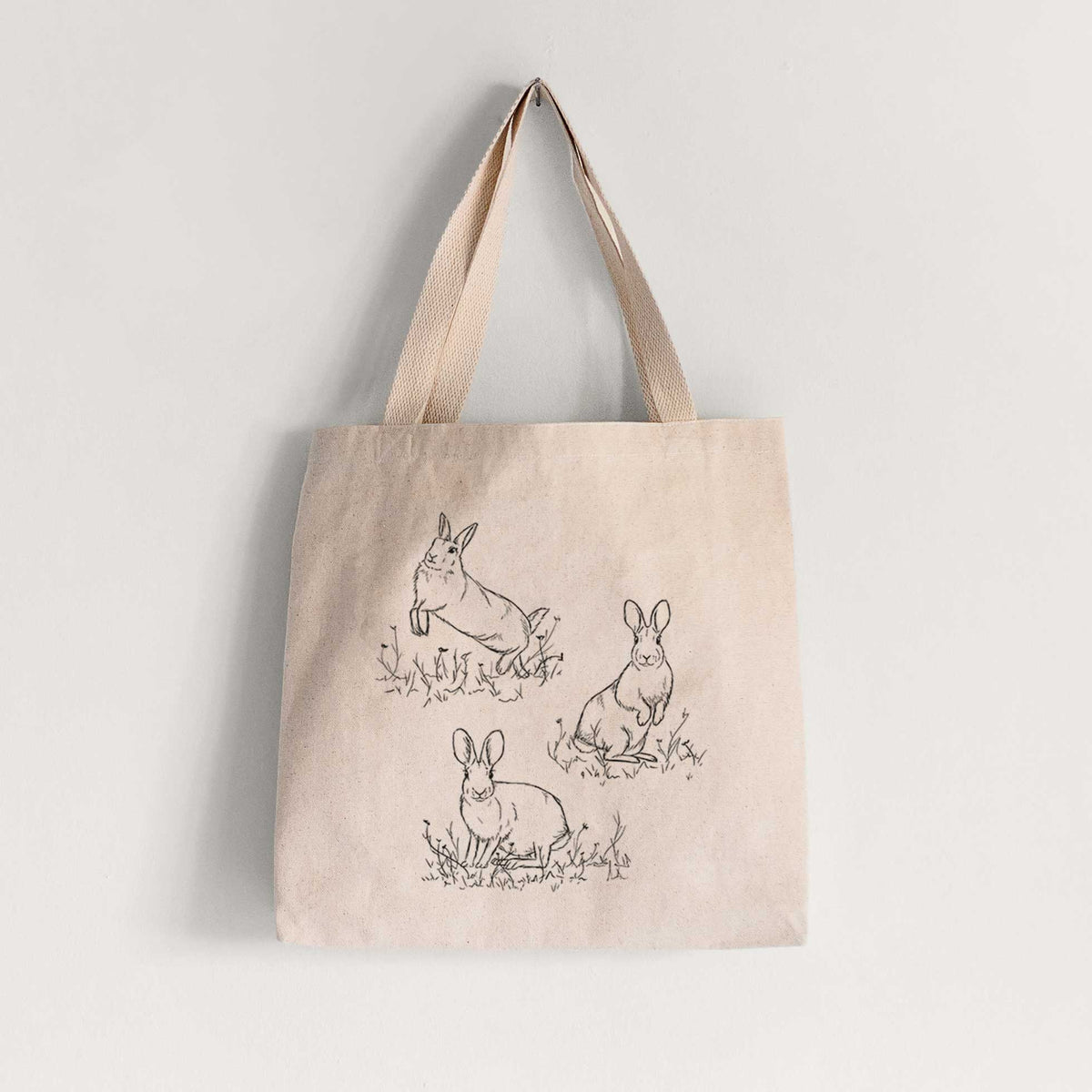 Eastern Cottontail Rabbit Trio - Sylvilagus floridanus - Tote Bag