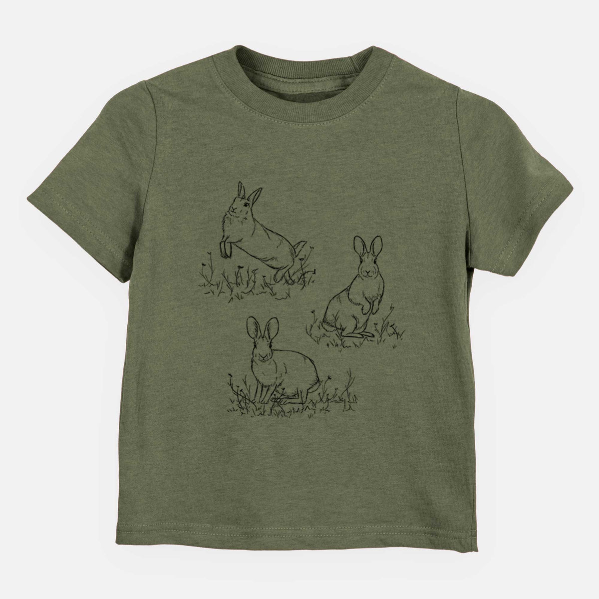 Eastern Cottontail Rabbit Trio - Sylvilagus floridanus - Kids Shirt