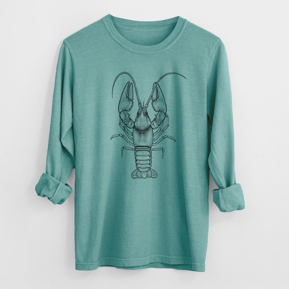 Guyandotte River Crayfish - Cambarus veteranus - Heavyweight 100% Cotton Long Sleeve