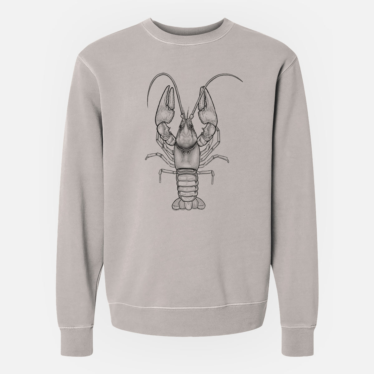 Guyandotte River Crayfish - Cambarus veteranus - Unisex Pigment Dyed Crew Sweatshirt