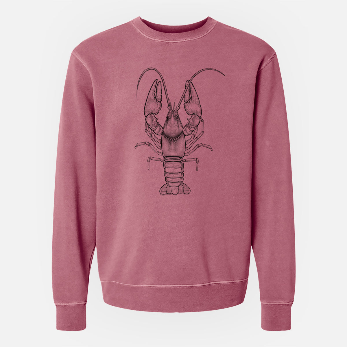 Guyandotte River Crayfish - Cambarus veteranus - Unisex Pigment Dyed Crew Sweatshirt