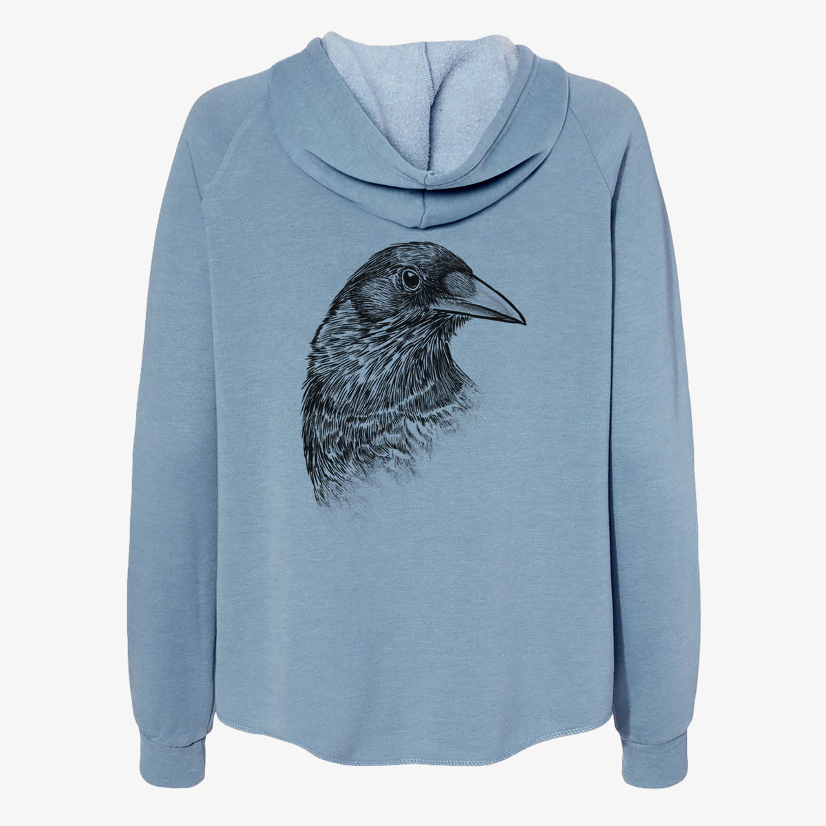 American Crow Bust - Corvus brachyrhynchos - Women&#39;s Cali Wave Zip-Up Sweatshirt