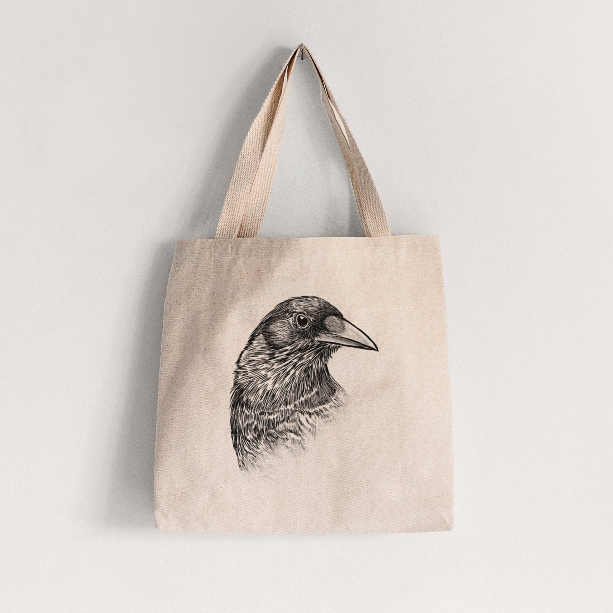 American Crow Bust - Corvus brachyrhynchos - Tote Bag