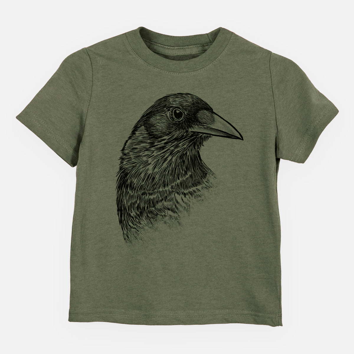 American Crow Bust - Corvus brachyrhynchos - Kids Shirt