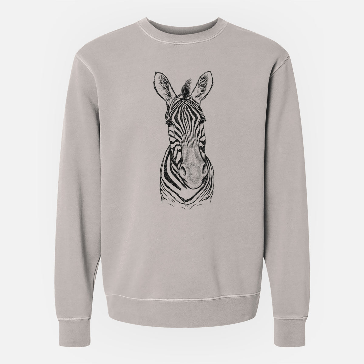 Damara Zebra - Equus quagga antiquorum - Unisex Pigment Dyed Crew Sweatshirt