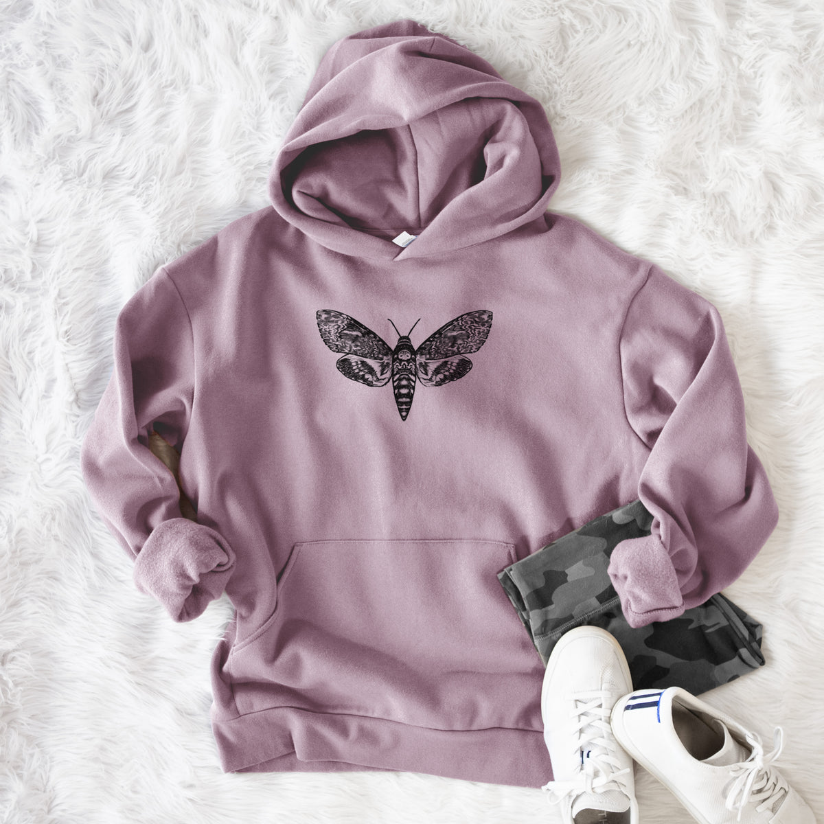 Death&#39;s-head Hawkmoth - Acherontia atropos  - Bodega Midweight Hoodie