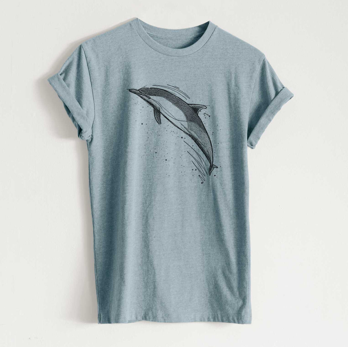 Short-Beaked Common Dolphin - Delphinus delphis - Unisex Recycled Eco Tee  - CLOSEOUT - FINAL SALE