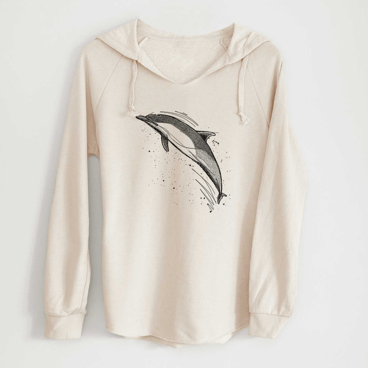 Short-Beaked Common Dolphin - Delphinus delphis - Cali Wave Hooded Sweatshirt