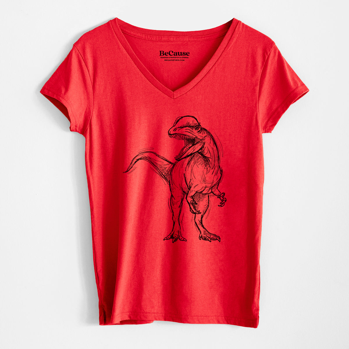 Dilophosaurus Wetherilli - Women&#39;s 100% Recycled V-neck