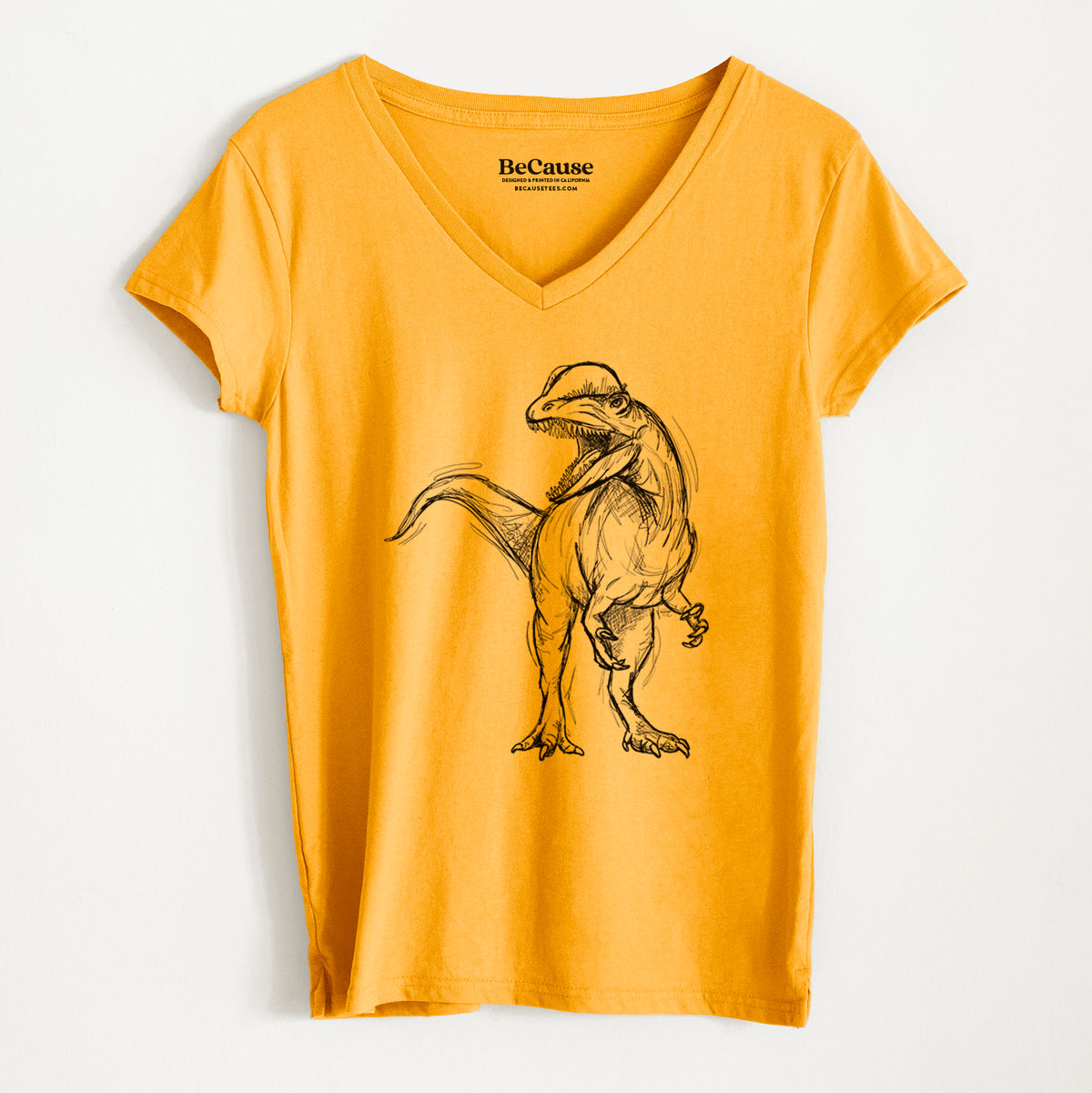 Dilophosaurus Wetherilli - Women&#39;s 100% Recycled V-neck