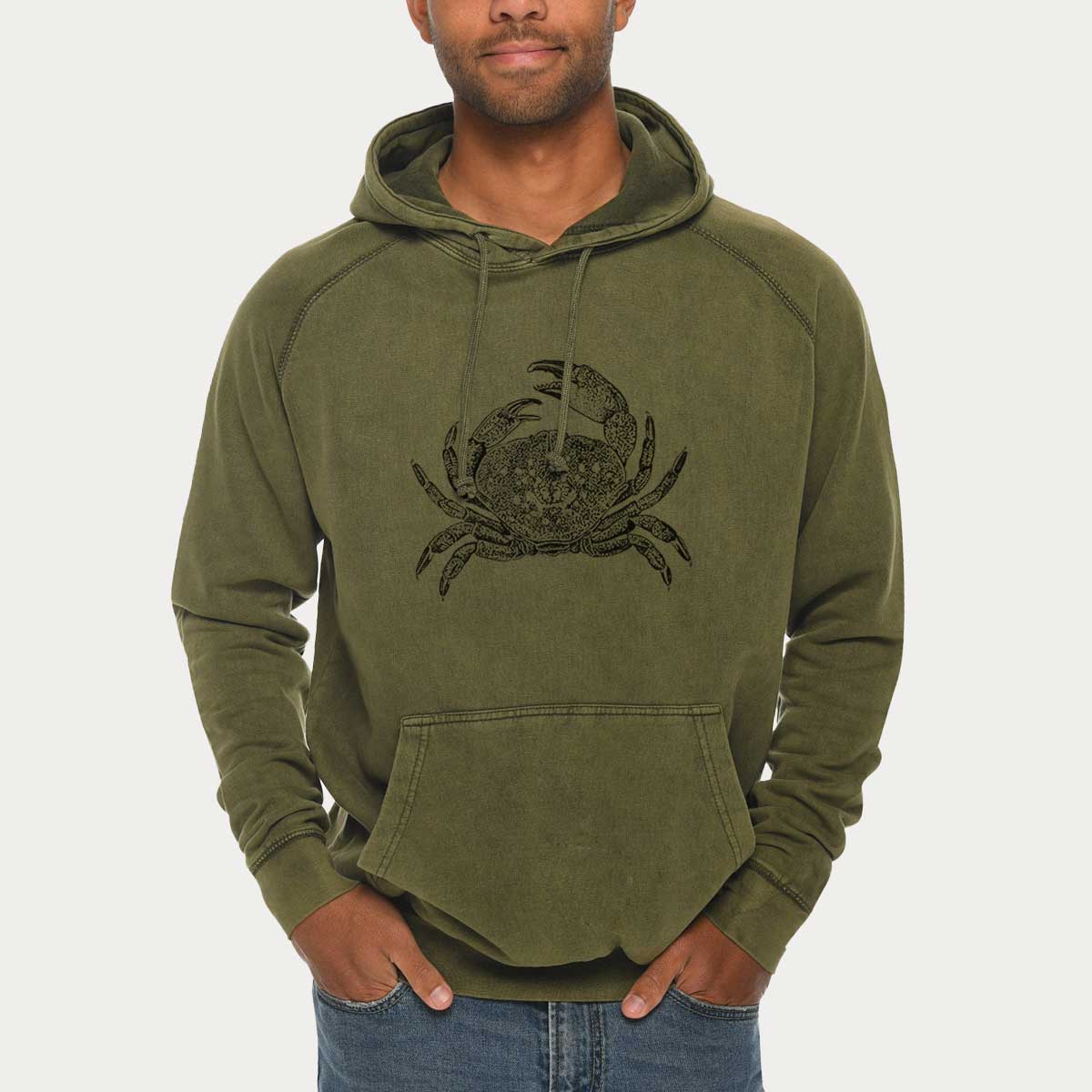 Dungeness Crab  - Mid-Weight Unisex Vintage 100% Cotton Hoodie