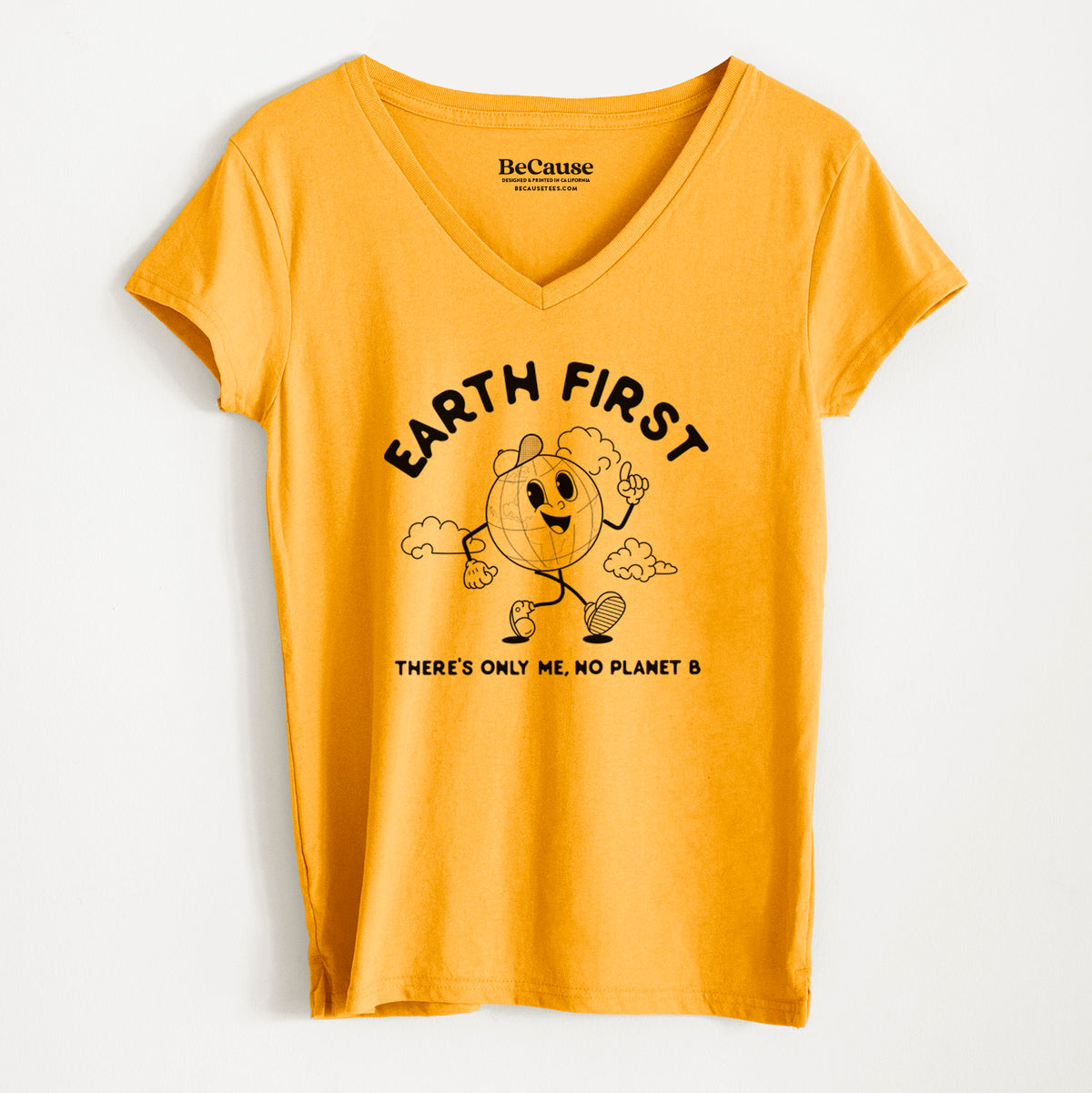 Earth First - There&#39;s Only Me, No Planet B - Women&#39;s 100% Recycled V-neck