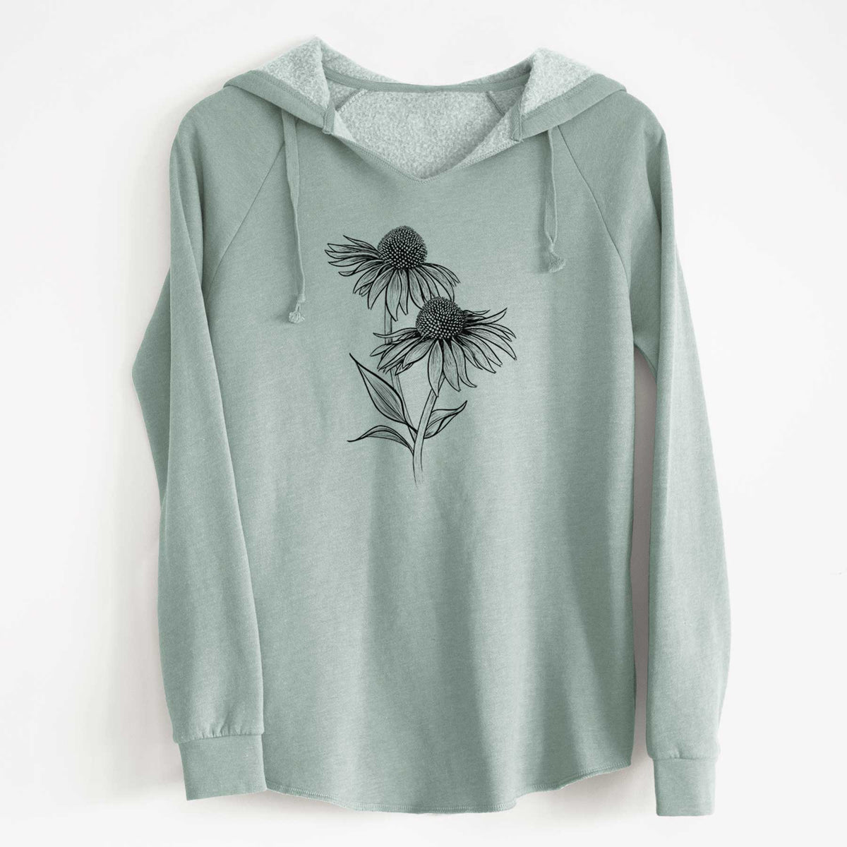 Coneflower - Echinacea purpurea - Cali Wave Hooded Sweatshirt