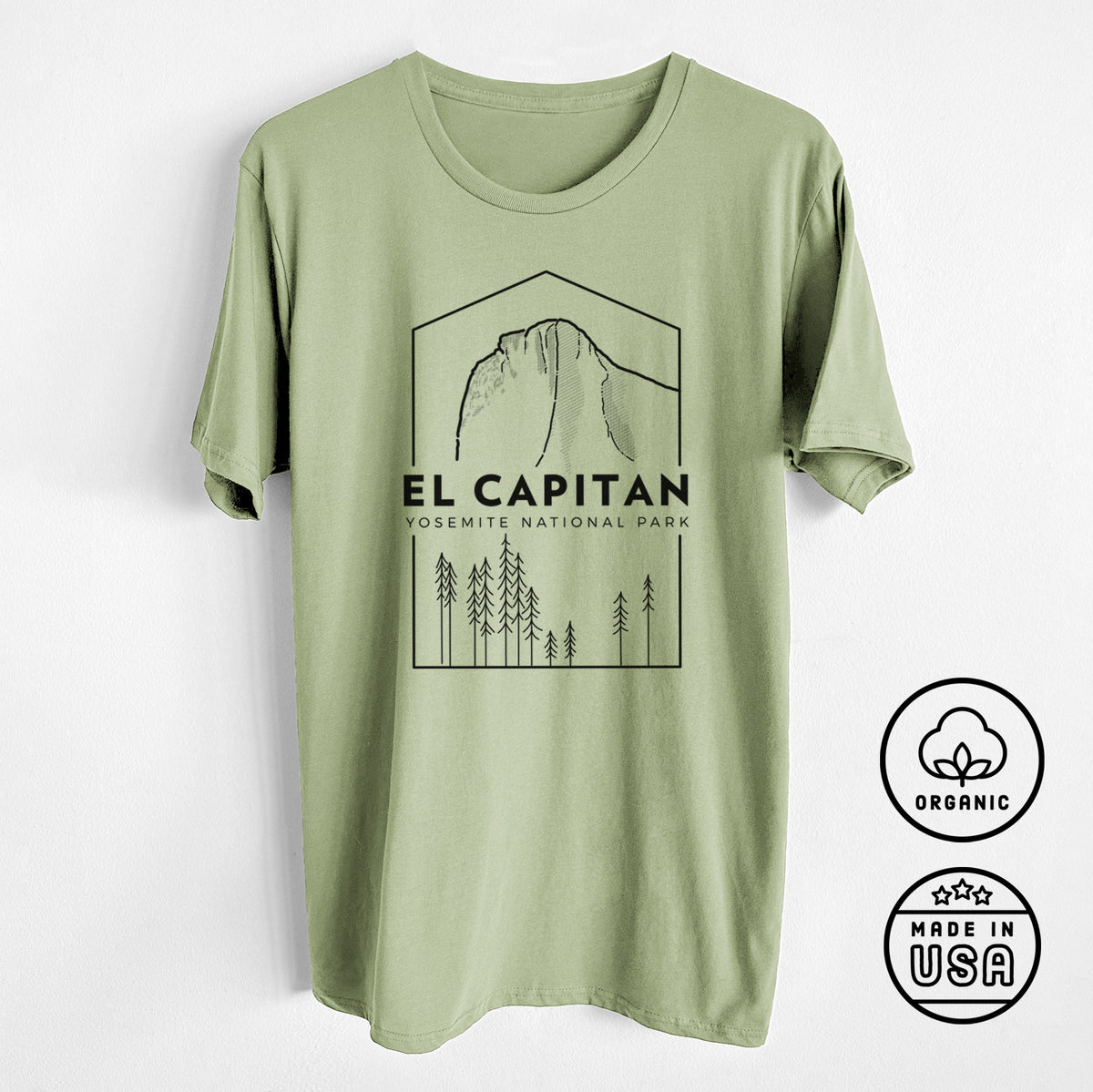 El Capitan - Yosemite National Park - Unisex Crewneck - Made in USA - 100% Organic Cotton