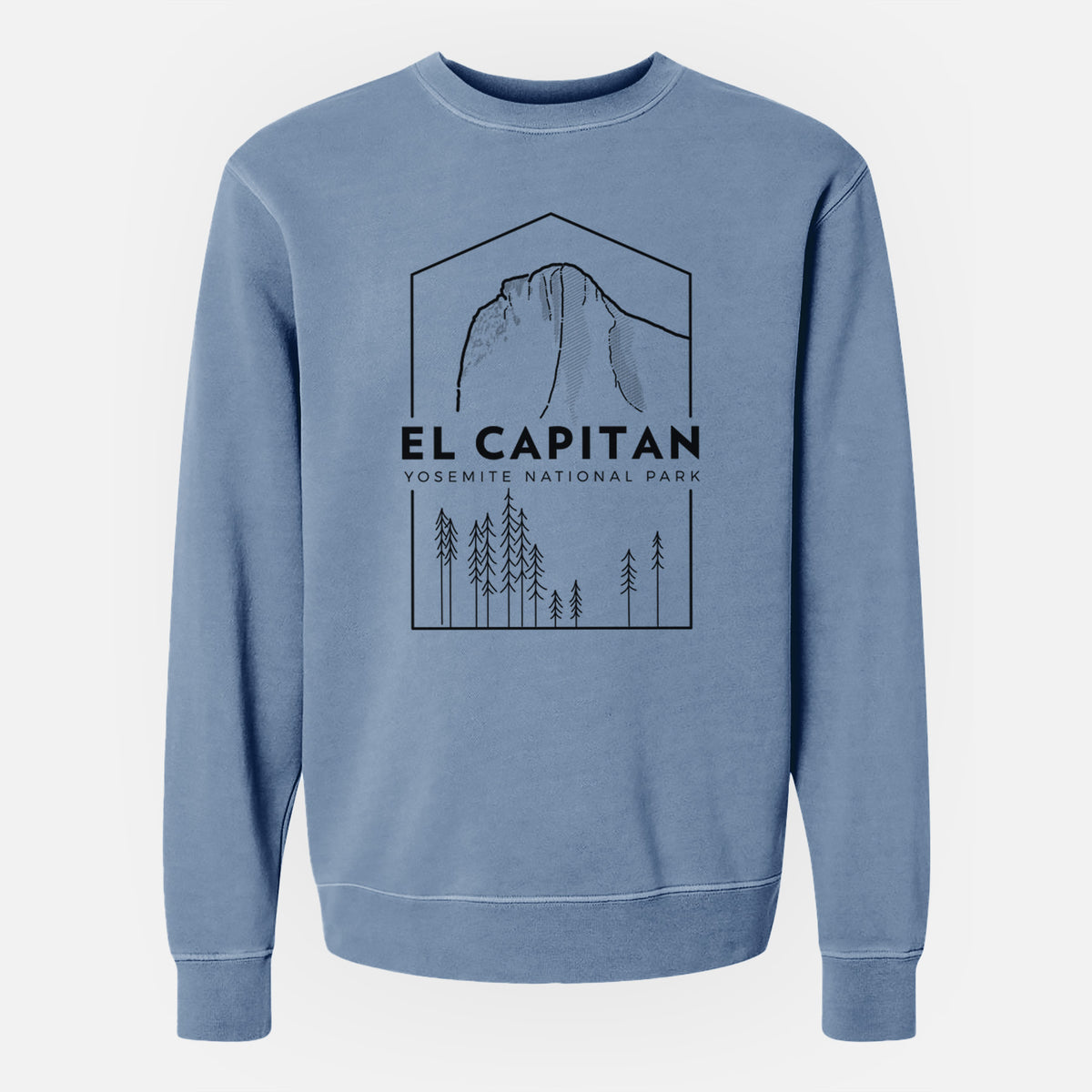 El Capitan - Yosemite National Park - Unisex Pigment Dyed Crew Sweatshirt