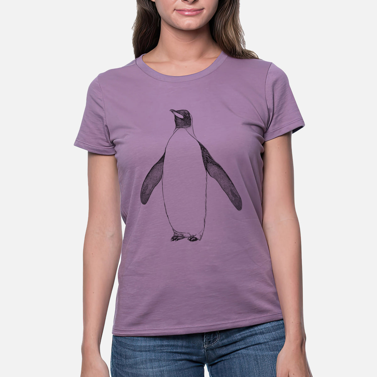 Emperor Penguin - Aptenodytes forsteri - Women&#39;s Crewneck - Made in USA - 100% Organic Cotton