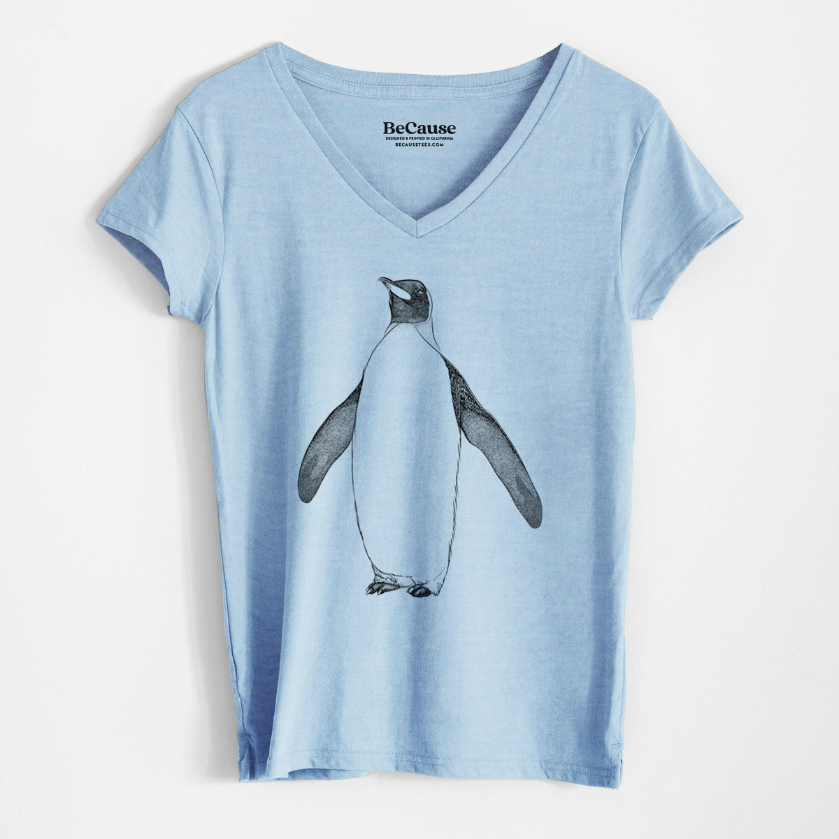 Emperor Penguin - Aptenodytes forsteri - Women&#39;s 100% Recycled V-neck