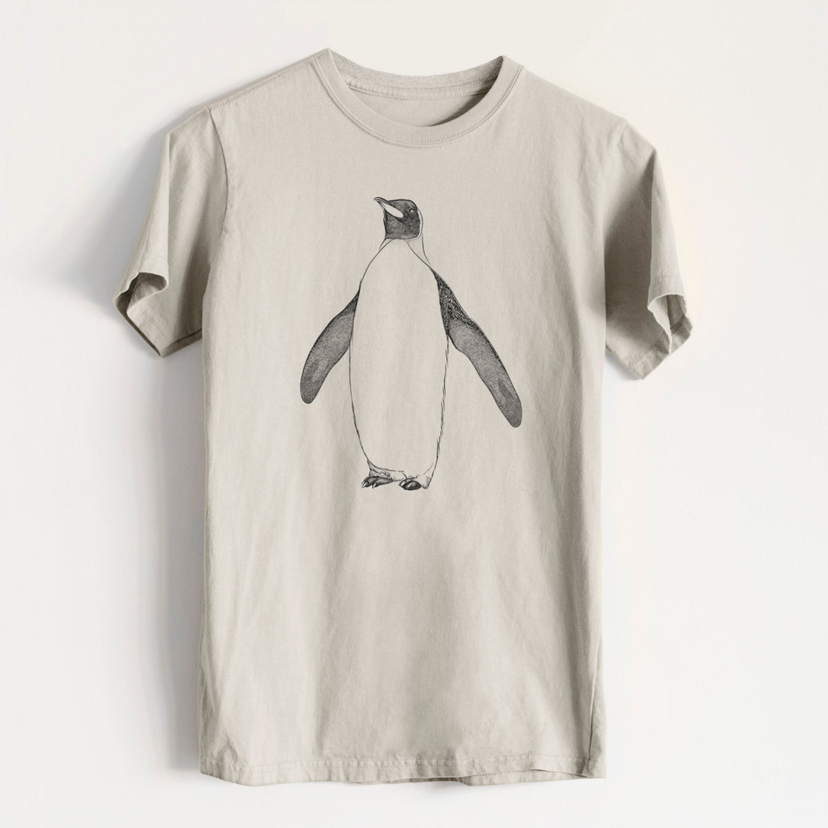Emperor Penguin - Aptenodytes forsteri - Heavyweight Men&#39;s 100% Organic Cotton Tee