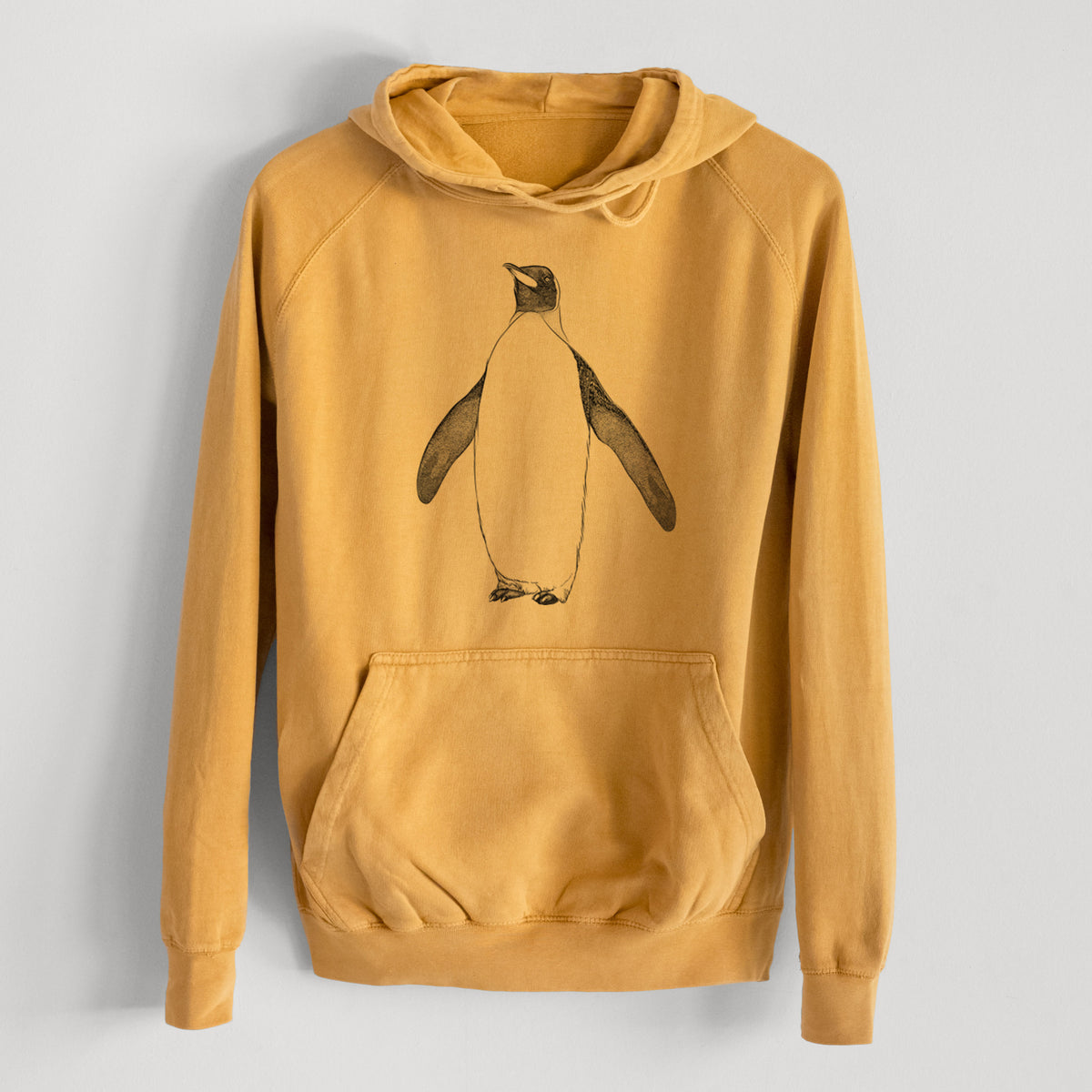 Emperor Penguin - Aptenodytes forsteri  - Mid-Weight Unisex Vintage 100% Cotton Hoodie