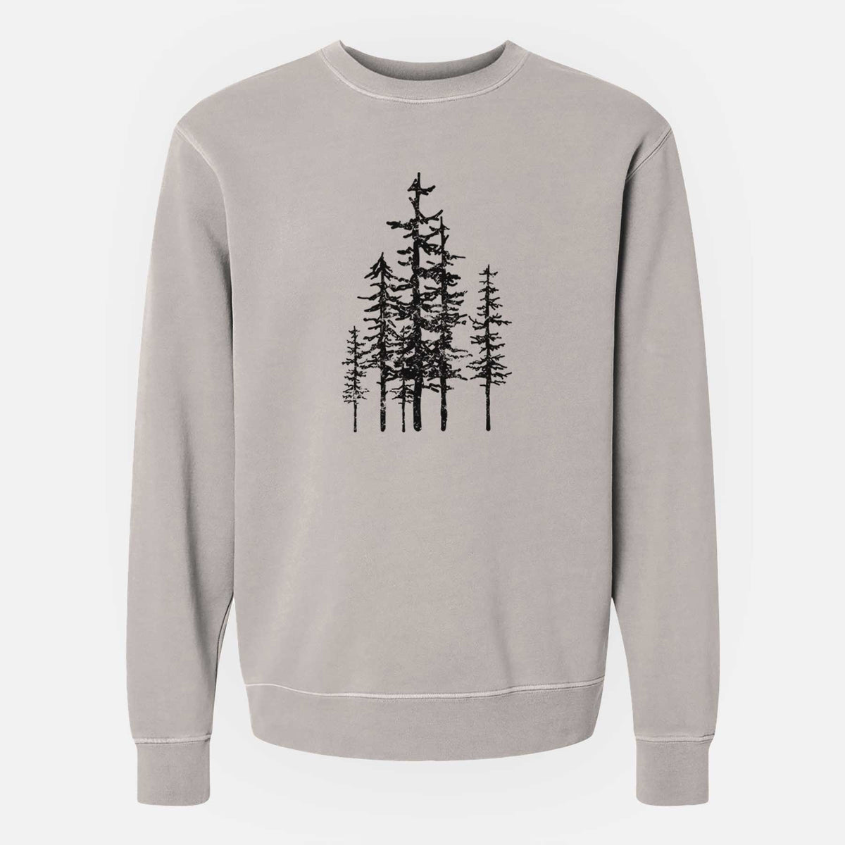 Evergreen Trees - Unisex Pigment Dyed Crew Sweatshirt