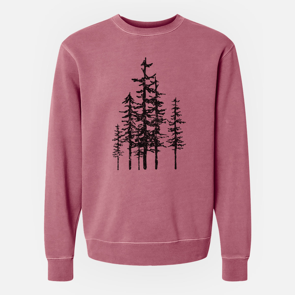 Evergreen Trees - Unisex Pigment Dyed Crew Sweatshirt