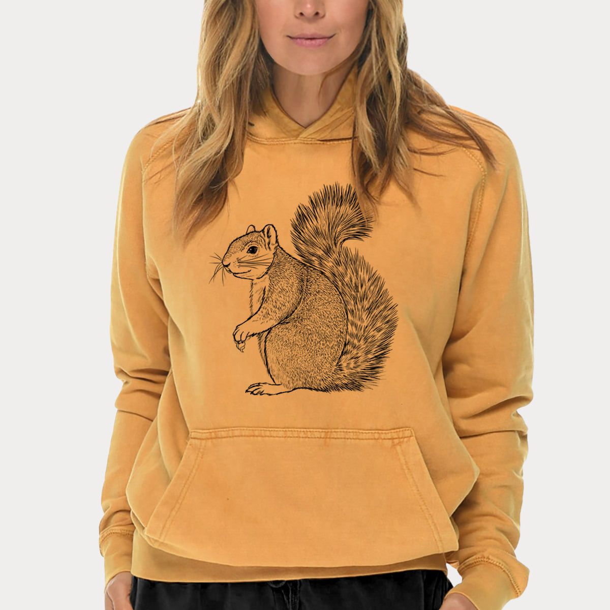 Eastern Fox Squirrel - Sciurus niger  - Mid-Weight Unisex Vintage 100% Cotton Hoodie