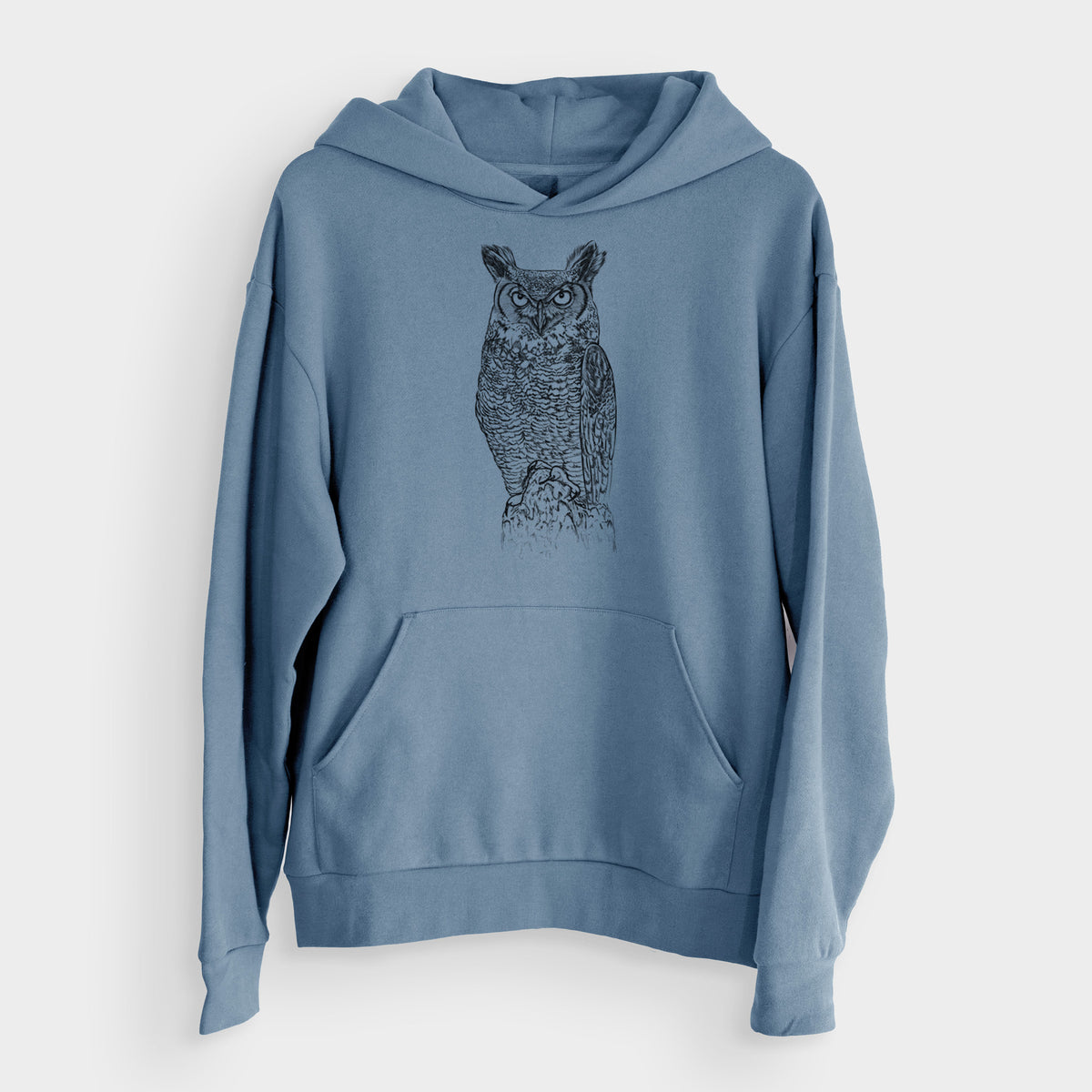Bubo virginianus - Great Horned Owl  - Bodega Midweight Hoodie