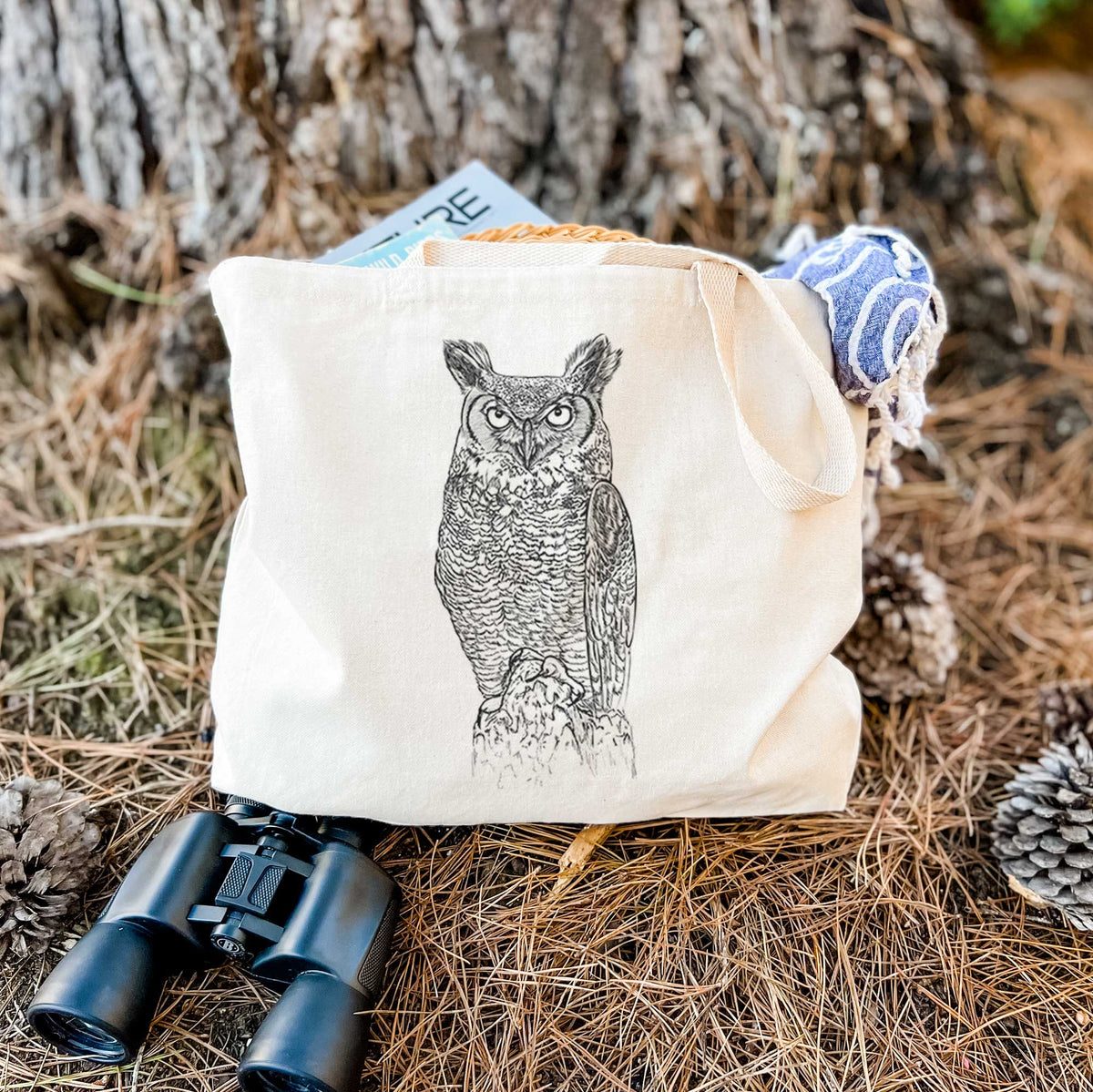 Bubo virginianus - Great Horned Owl - Tote Bag